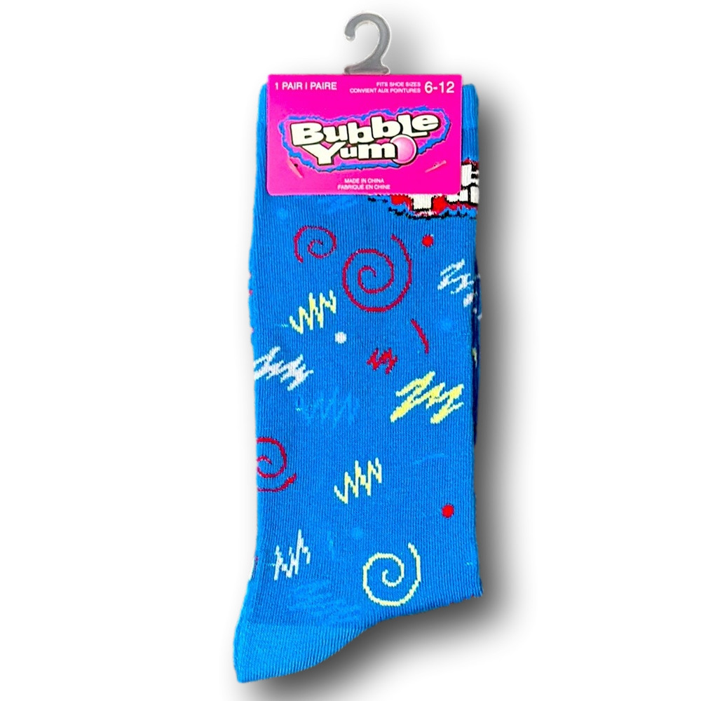 3/$20 Bubble Yum Bubble Gum Funny Novelty Crew Socks - NWT